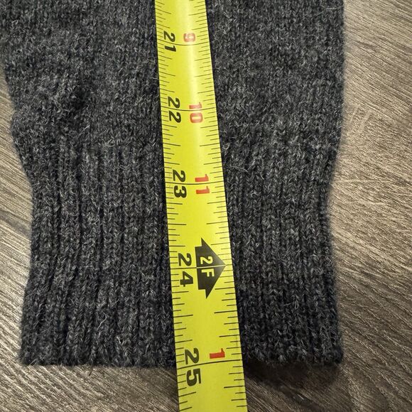 Woolrich 100% Wool Crewneck Sweater Mens XL Charcoal Gray Knit Pullover Warm - Picture 10 of 10